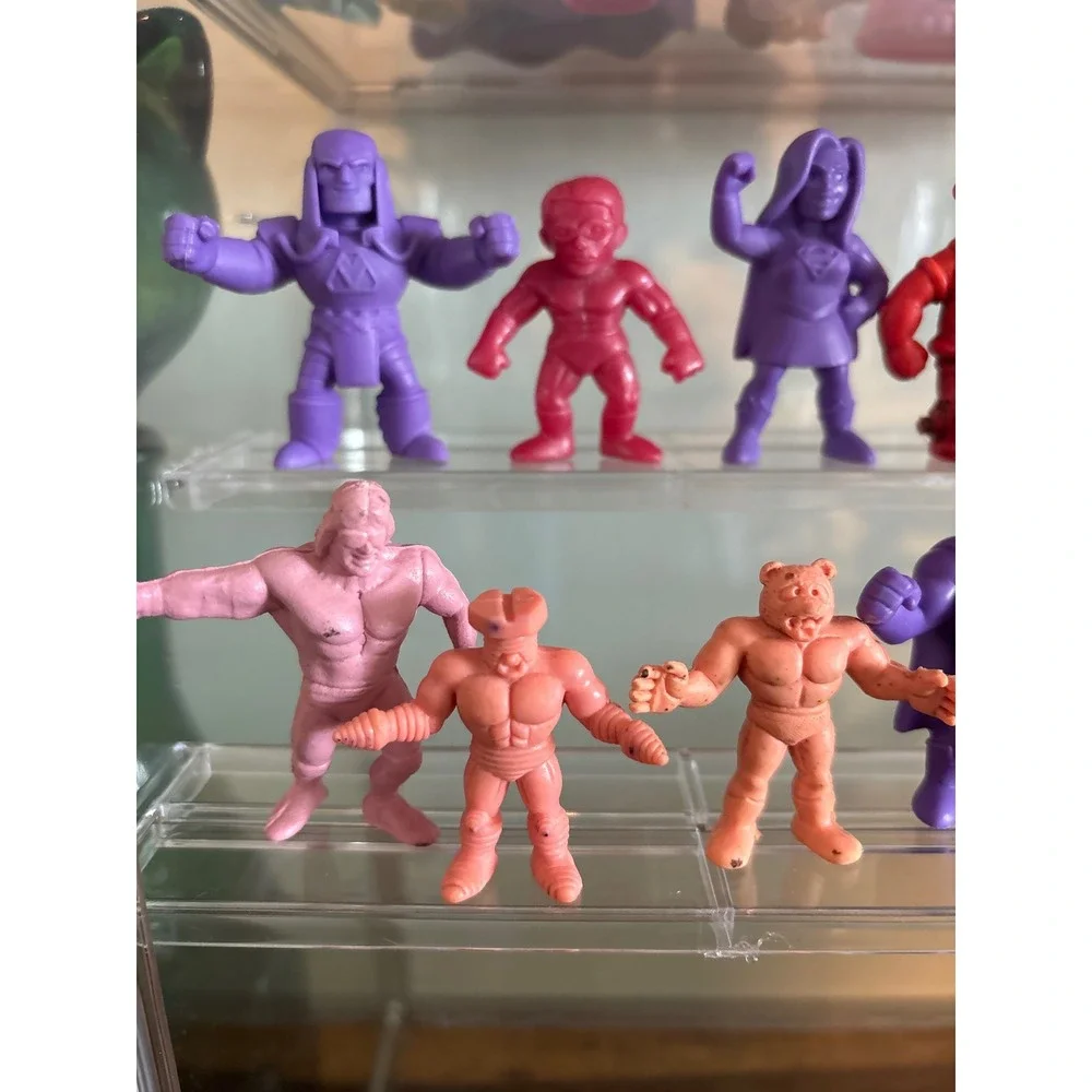 Vintage Mixed Lot 13 Rubber‎ Mini Figures Muscle Men Superhero Monster Toys